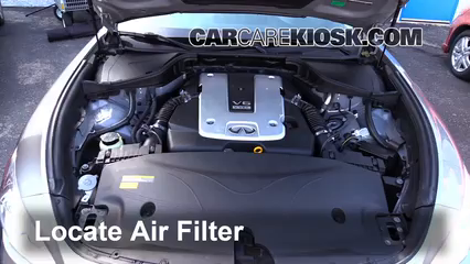 2011 Infiniti M37 X 3.7L V6 Air Filter (Engine) Check